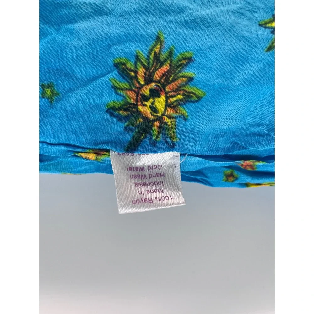 Heart of the Jungle Blue Celestial Scarf Sun Moon Star 90's Nostalgic Retro Wrap